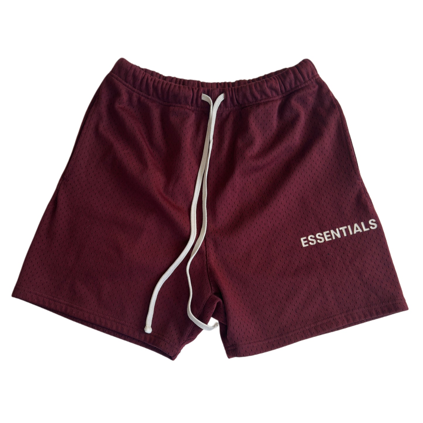 Essentials Mesh Burgundy Shorts