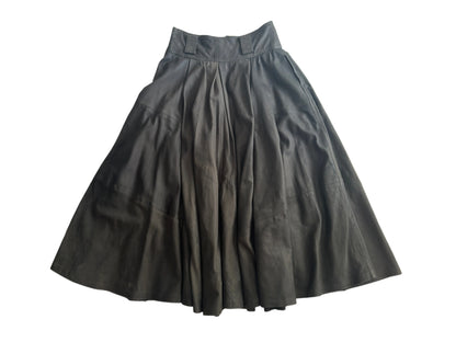 Vintage Leather Maxi Skirt