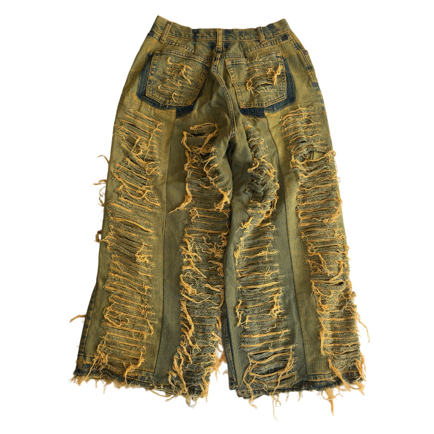 Handmade Distressed Acid Wash Jeans